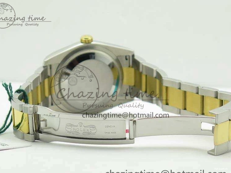 116234 36mm Oyster DJF YG Datejust Edition 1:1 Bracelet V2 Dial On SA3135 Fluted SS White Best Com 1129